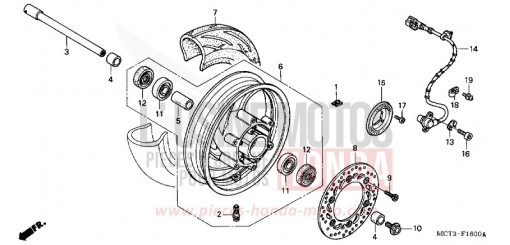 FRONT WHEEL FJS600A4 de 2004
